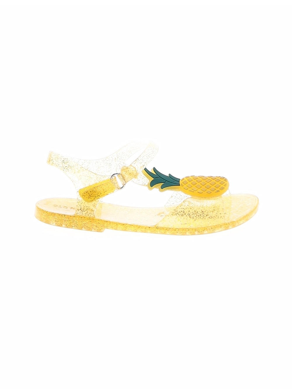 Old Navy Gold Glitter Pineapple Jelly Sandals